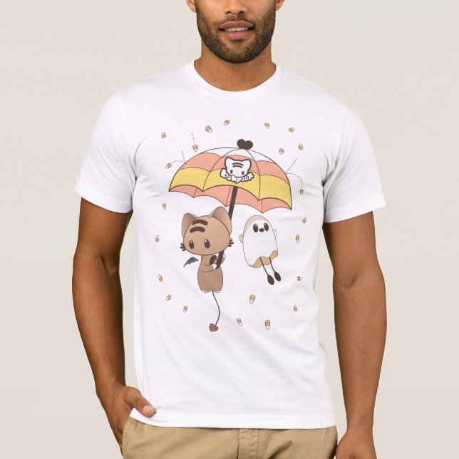 Camiseta Tempestade da chuva do milho de doces (Frente)