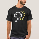 Camiseta Tempestade de neve: símbolo de previsão de tempo r<br><div class="desc">Tempestade de neve: símbolo de previsão de tempo retrorreflector</div>