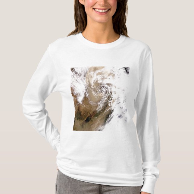 Camiseta Tempestade de poeira na China norte (Frente)