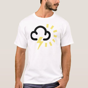 Camiseta Tempestade do trovão: Símbolo retro da previsão