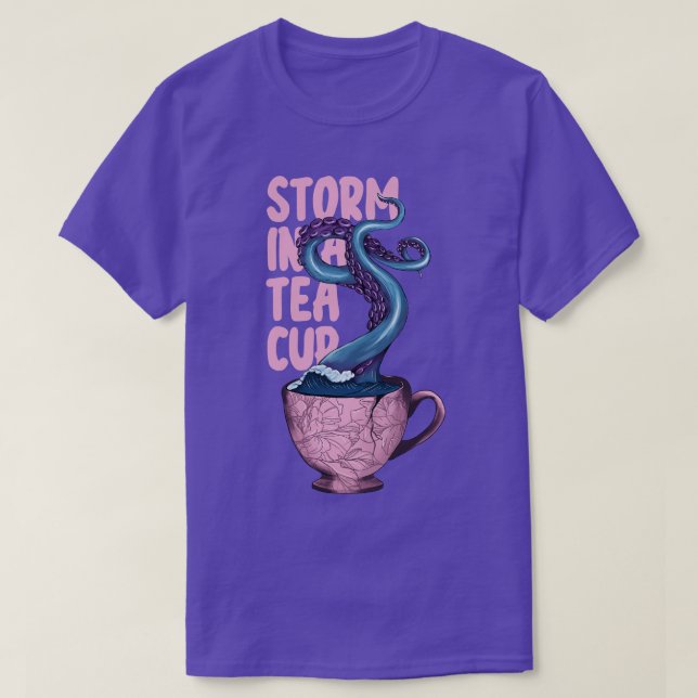 Camiseta Tempestade em chá (Frente do Design)