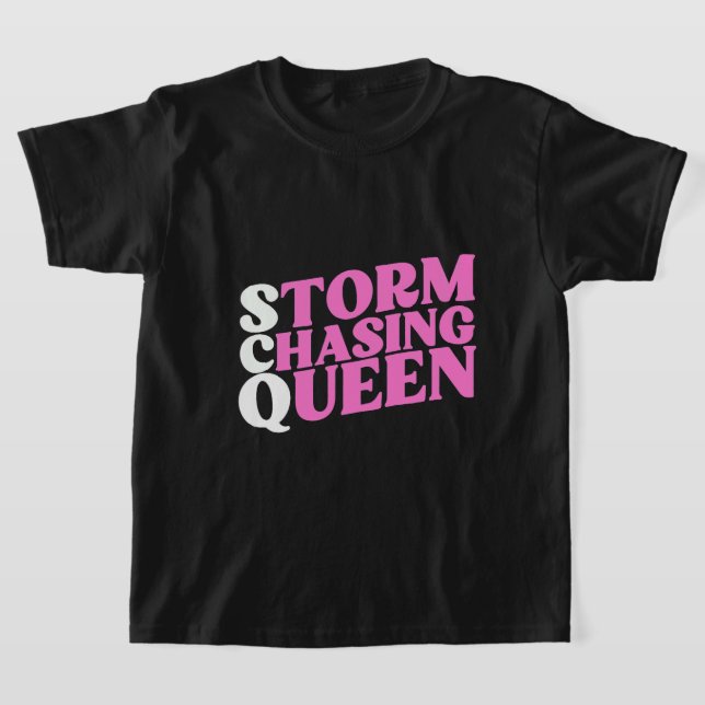 Camiseta Tempestade perseguindo Rainha Engraçada Tempestade (Postura )