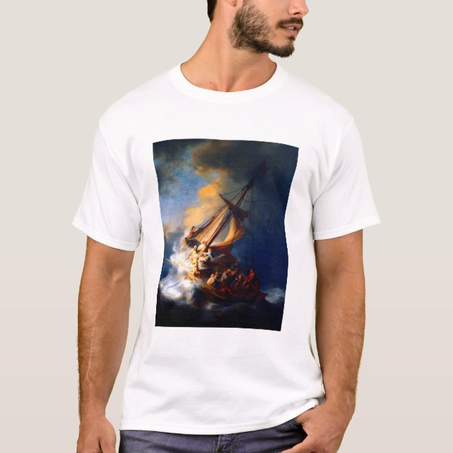 Camiseta Tempestade Rembrandt no Mar da Galileia (Frente)