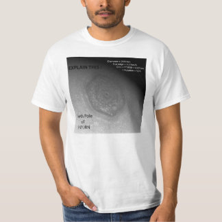 Camiseta "Tempestade sextavada", o Pólo Norte de Saturn -