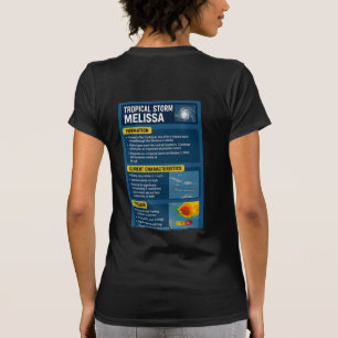 Camiseta Tempestade Tropical Melissa Infografis