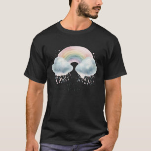Camiseta Tempestades não duram para sempre - arco-íris aqua