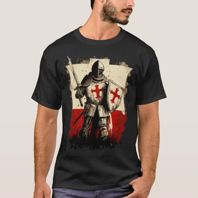 Camiseta Templar Cross Templar Knights Christians (Frente)