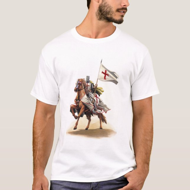 Camiseta Templar Knight Crusader Jerusalem Cross T-Shirt (Frente)