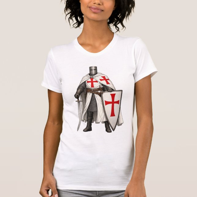Camiseta Templar Knight Crusader Women's Tee Shirt (Frente)