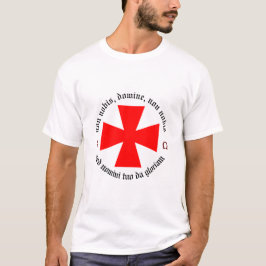 Camiseta Templário Cavaleiro Alpha-Omega Não Nobis Domine