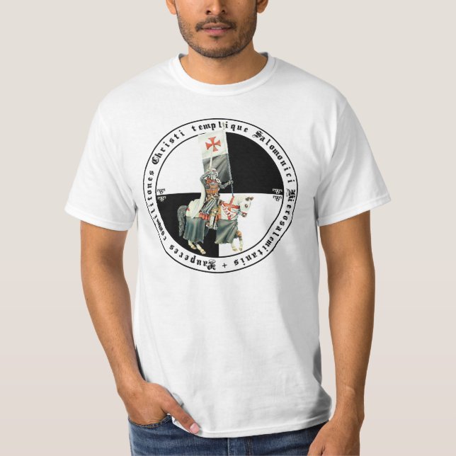 Camiseta Templário cavaleiro de estandarte (Frente)