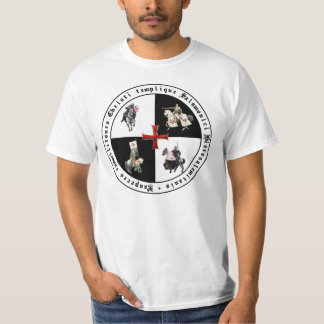Camiseta Templário com cruz vermelha de zen de acto