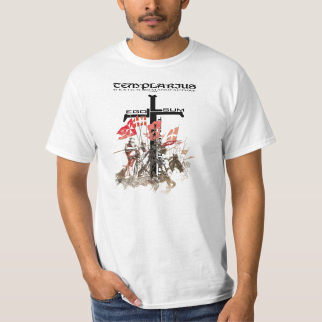 Camiseta Templário ego Sum Templarius Shirt Nr. 0915122013 (Frente)
