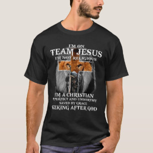 Camiseta Templário eu estou na Equipe Jesus eu não sou Reli