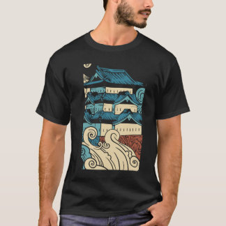 Camiseta Temple Modern Colorful Black Art Illustration