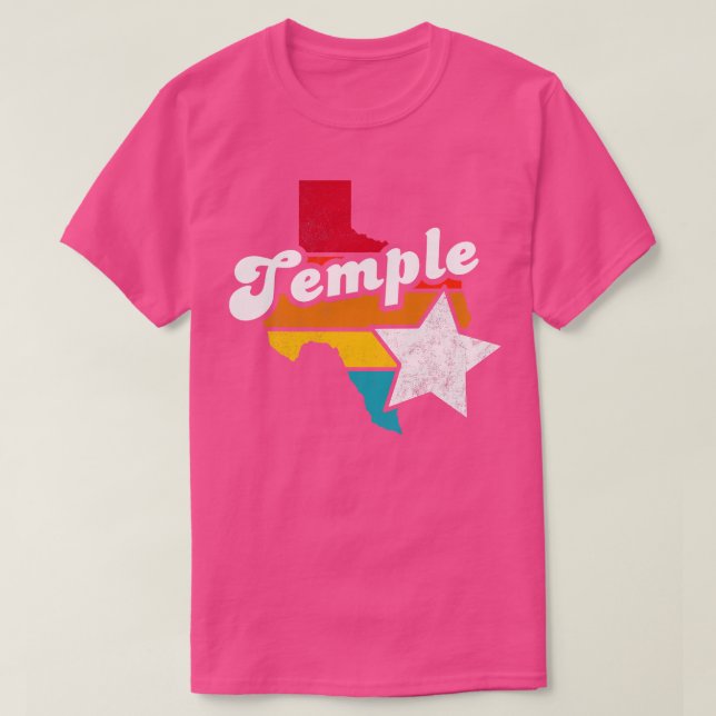 Camiseta Temple Texas Vintage desapontou Souvenir 2 (Frente do Design)