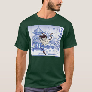 Camiseta Templo de Crane, Sakura Árvore, Cherry Blos