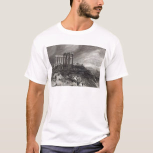 Camiseta Templo de Minerva Sunium, gravado por J. Saddler