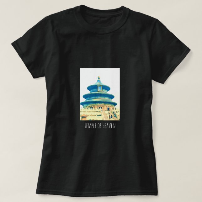 Camiseta Templo de viagem do Céu na China (Frente do Design)