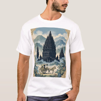 Camiseta Templo Hindu Prambanan Java Indonésia