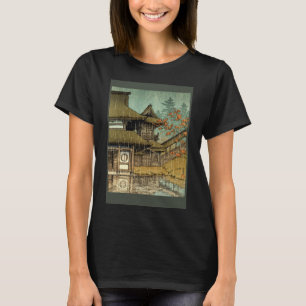 Camiseta Templo Japonês em chuva Japão pintura japonesa Ka