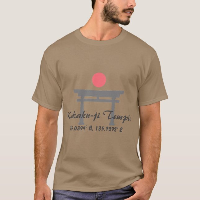 Camiseta Templo Kinkaku-ji Latitude Longitude (Frente)
