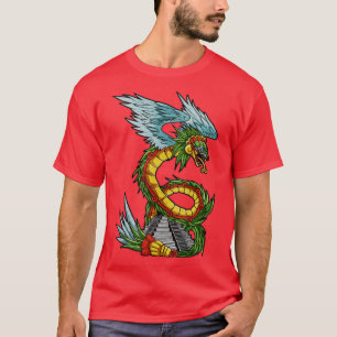 Camiseta Templo Maia Quetzalcoatl Antigo Asttec Serpente