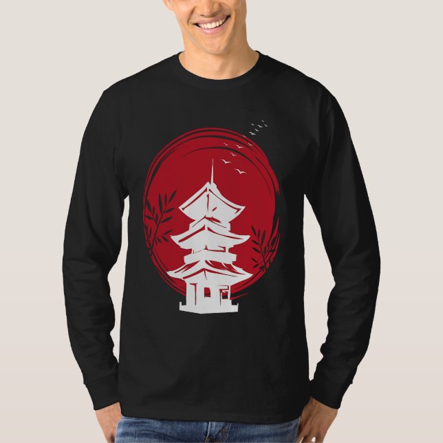 Camiseta Templo Nihon  Japão e Japonês (Frente)
