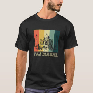 Camiseta Templo Retro Vintage Taj Mahal Da Índia Ásia