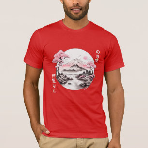 Camiseta Templo sagrado numa paisagem de rio abençoada