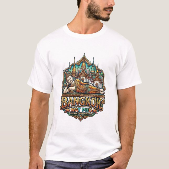 CAMISETA TEMPLO WAT PHO DO BUDISTA DEITADO (Frente)