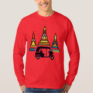 Camiseta Templos Tailandeses E Tuk Tuks