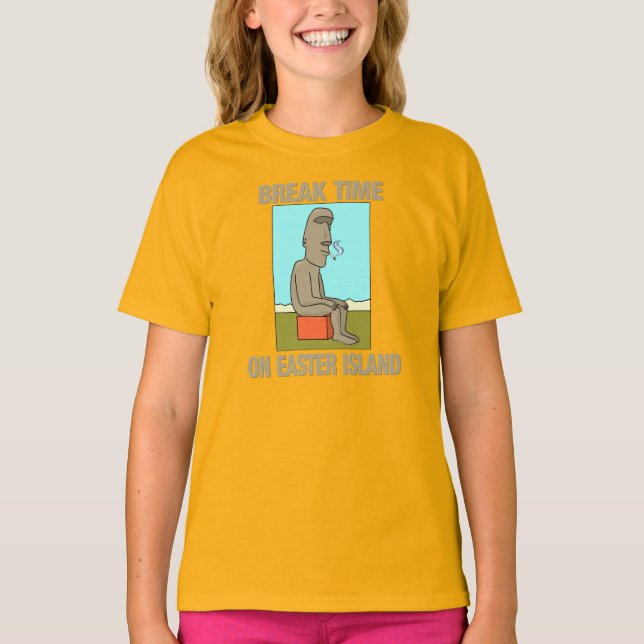 Camiseta Tempo da ruptura na Ilha de Páscoa (Frente)