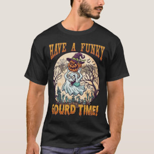 Camiseta Tempo de Abóbora Fantasma Cemitério de Abóboras Fu