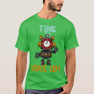 Camiseta Tempo De Acordar De Alarme Surreal Engraçado