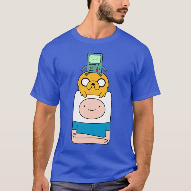 Camiseta Tempo de Aventura | BMO, Jake e Finn (Frente)