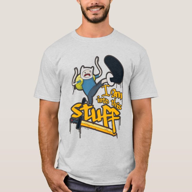 Camiseta Tempo de Aventura | Finn "I Am In This Stuff" (Est (Frente)