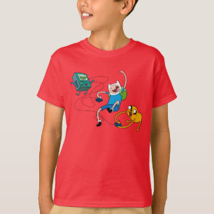 Camiseta Tempo de Aventura Finn & Jake Play Com BMO