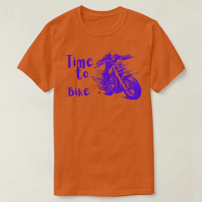 Camiseta Tempo de bicicleta (Frente do Design)
