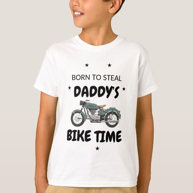 Camiseta tempo de bicicleta de pai (Frente)
