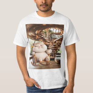 Camiseta Tempo De Café Gordo E Sassado