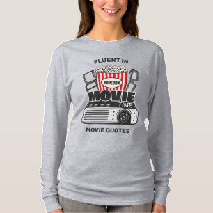 Camiseta Tempo de Filme de Texto Personalizado