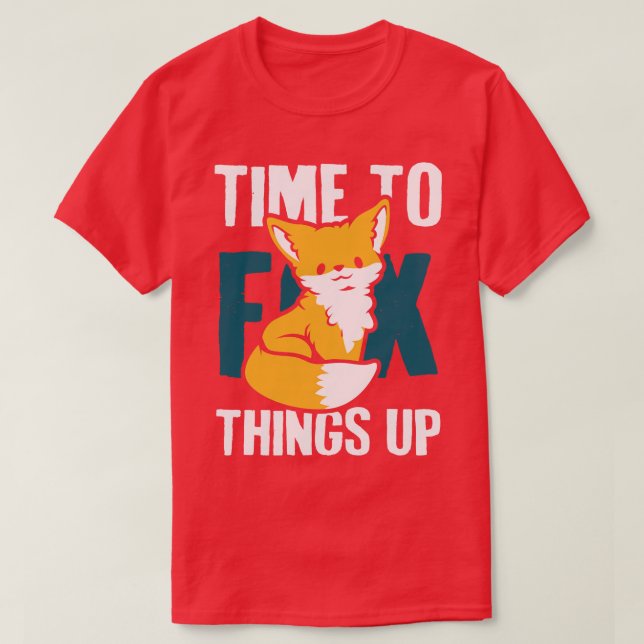 Camiseta Tempo de Fox Things Up (Frente do Design)