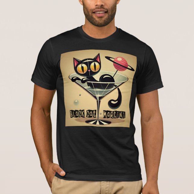 Camiseta Tempo de Futuro Atômico, Black Cat Martini (Frente)