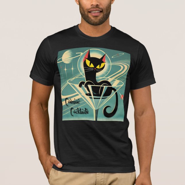 Camiseta Tempo de Futuro Atômico, Black Cat Martini (Frente)