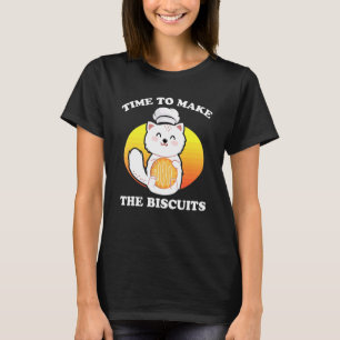 Camiseta Tempo De Gatinho Bonito Para Fazer Os Biscoitos Um