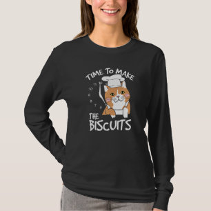 Camiseta Tempo De Gatinho Bonito Para Fazer Os Biscoitos Um