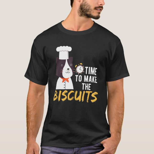 Camiseta Tempo De Gatinho Bonito Para Fazer Os Biscoitos Um (Frente)