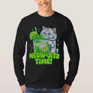 Camiseta Tempo de Gato Miando-Jito de Verão - Felino Tropic