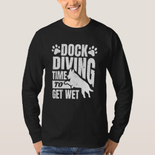 Camiseta Tempo De Mergulho Para O Esporte De Cão Molhado